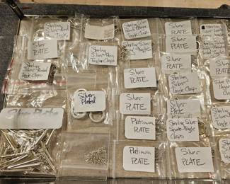 Sterling silver and silver plate jewelry making materials 