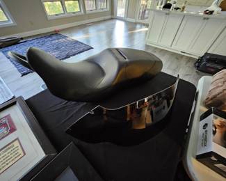 Motorcycle seat and windshield 