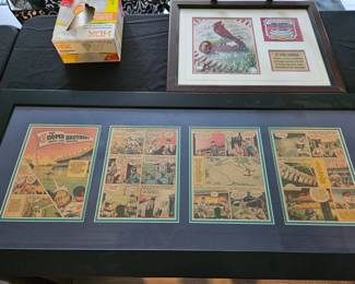 Cooper brothers framed comic book pages