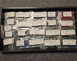 Glass beads and stones