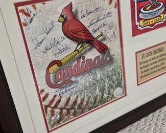 Cardinals autograph picture with 12 autograph 
