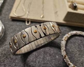 Stainless and 18k gold italy