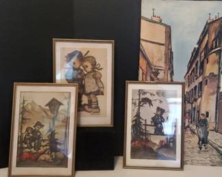 3 Hummel 10x14 Art Prints French Streetscene Print