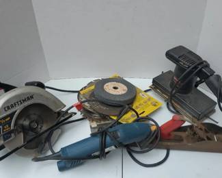 Craftsman 7 Circuit Saw, 1 2 Sheet Pad Sander, Bosch Corner Sander