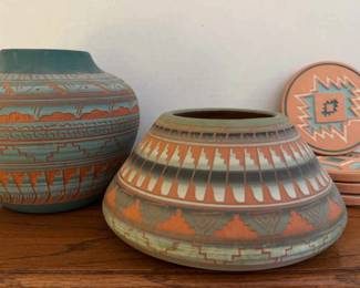 Southwest Navajo Pattern Pottery, Painted Bowl