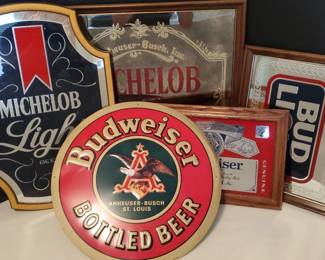 Michelob Budweiser Mirror Bar Signage