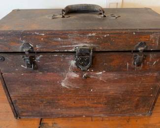 Micrometers, Calipers, Threaders, Mechanical Pencil Sharpener, all In a Vintage Tool Box