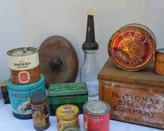 Antique Copper Hot Water Bottle, Vintage Tin Product Packaging