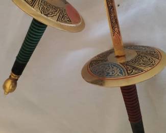 Vintage Spanish Red Blue Fencing Sword Pair
