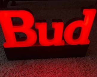 Budweiser Lighted Bar Sign