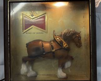 Budweiser Framed Lighted Clydesdale