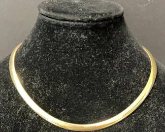 18 14K Yellow Gold 8 MM Omega Chain