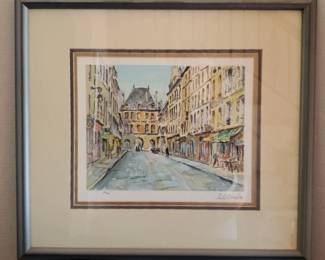 Cambier Watercolor Limited Edition Print, French Ave Scene 