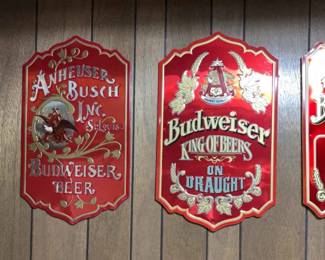 Budweiser Beer Metal Embossed Signs