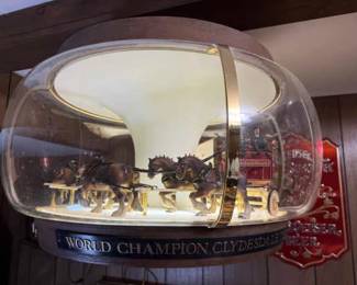 Vintage Budweiser Hanging Clydesdale Team Carousel
