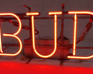 Budweiser Bud Neon Bar Sign