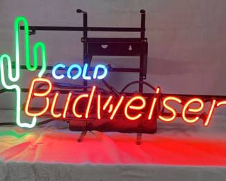 Budweiser Beer Neon Bar Sign