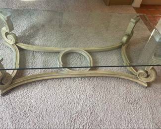 Large Glass Top Coffee Table
