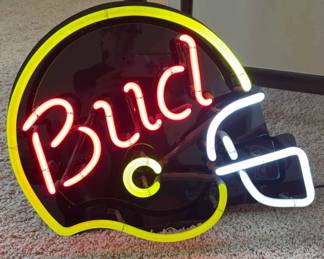 Budweiser Football Neon Bar Sign
