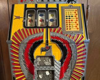 1935, 5 Cent Mills War Eagle Slot Machine