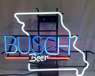 Busch Beer Neon Bar Sign