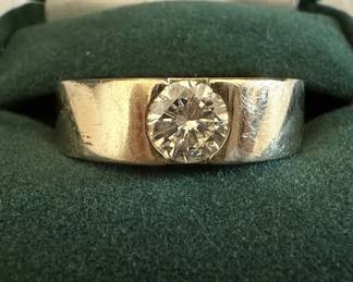 Mens 14K Diamond Band