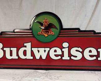 Budweiser Metal Embossed Sign
