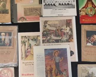 Vintage Budweiser Advertising Cards 55 Team Pic