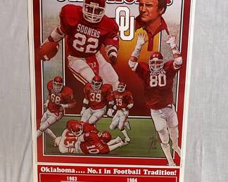 Variety Of Vintage Posters 80s College Football, Sports Budweiser, Landscape, And Farrah Fawcett