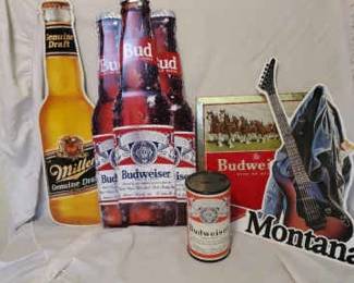 Bud Vs Miller In Montana Vintage Bar Signage