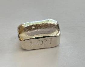 1 Ounce .999 Pure Silver "Shiny Bars" Loaf Bar