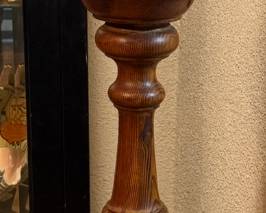 Chapman French Baroque-Style Carved Wood Floor Lamp
