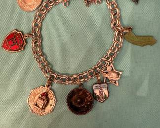 Sterling silver charm bracelet 