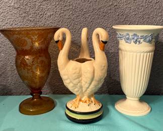 Etched Amber and Wedgewood