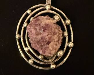 Rare Bjorklund Brothers circa 1961 Sterling and Amethyst 
