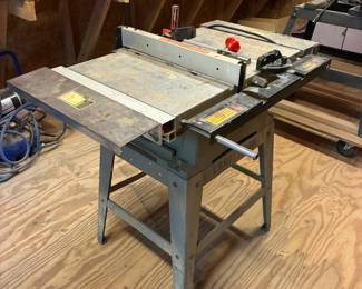 Wood shop including table saw