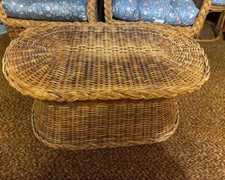 Wicker coffee table