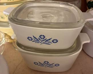Vintage Corningware Blue Cornflower casserole dishes