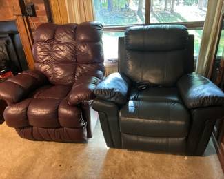 Two leather recliners