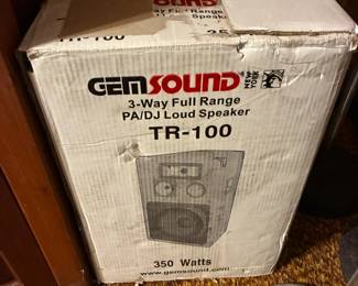 Gem Sound TR-100 speakers in box