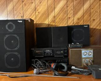Vintage speakers and stereo equipment