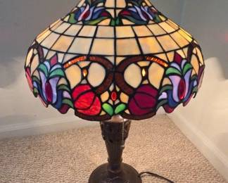 Stained Glass Table Lamp Metal Base China