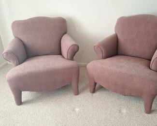 Sealy Cloth Pair Accent Chairs