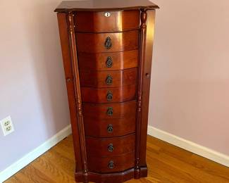 Jewelry Box Armoire Cherry Colored
