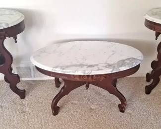 3 Marble Top Tables