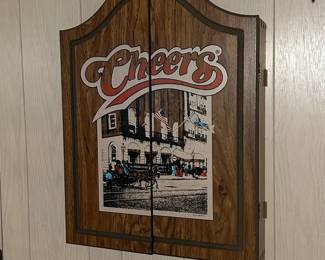 Vintage 80s Cheers Dartboard Set