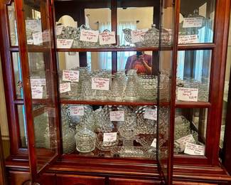 China cabinet - full of American Fostoria 