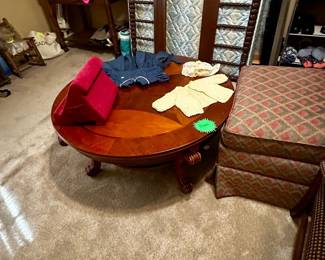 Bed, mattress & box springs set, stool, coffee table, lamps! 