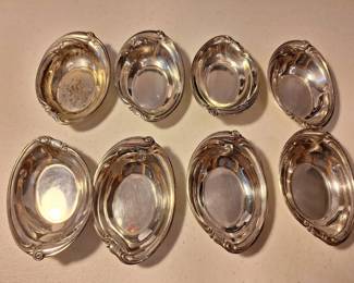 001 8 Wallace Sterling Nut Dishes