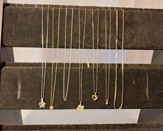 925 Or NS Necklaces, 1 Black Hills Gold, 1cz Pendant